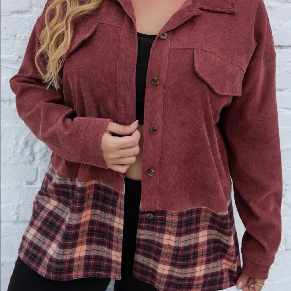 2XL Lightweight Button Up Shirt Shacket